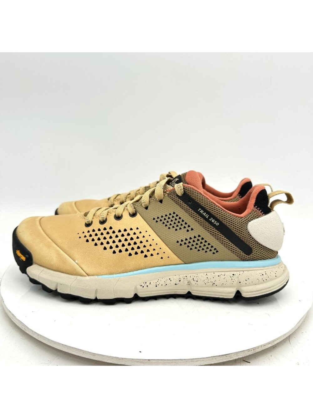 Danner  Trail 2650 Campo 3" Men Size 8.5 Brick Tan Blue Vibram Hiking Shoes